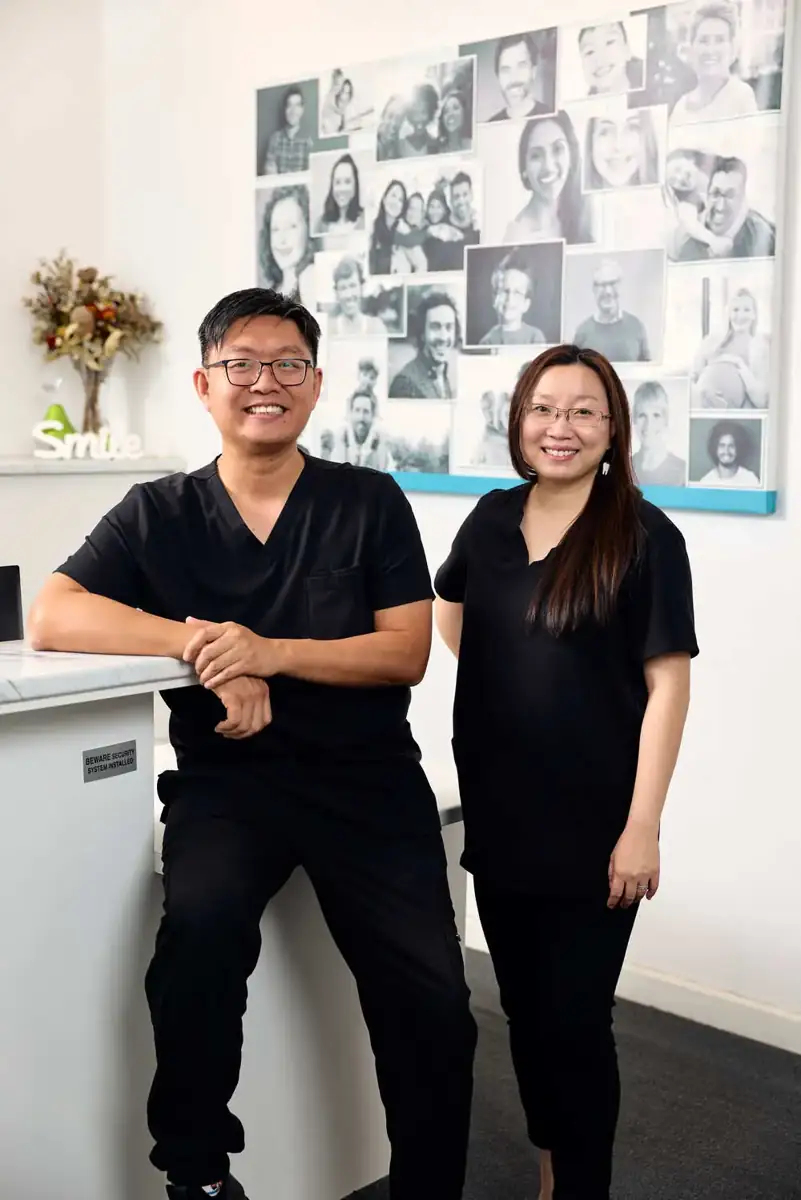 Dr George Foo and Dr Anna Chau at reception
